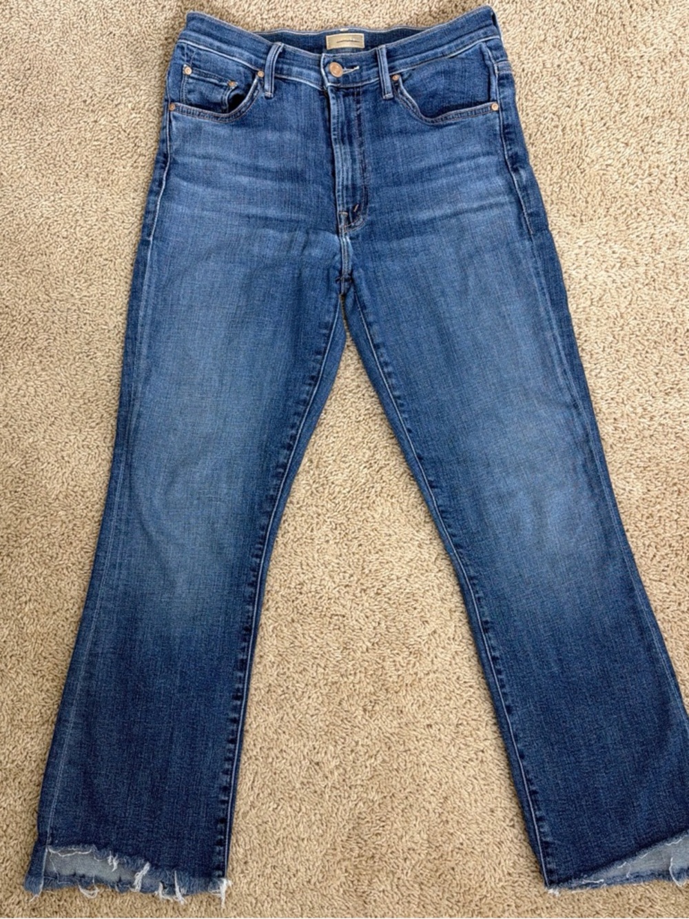 MOTHER The Insider Crop Step Fray in Girl Crush - Size 27